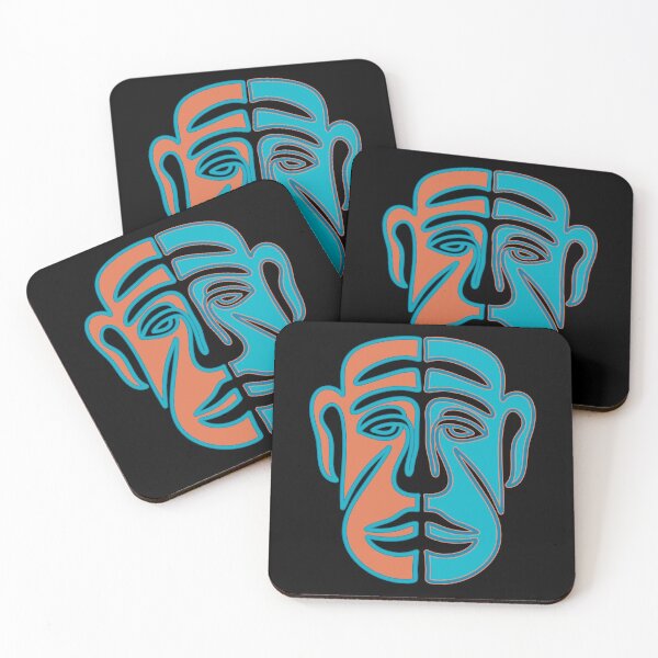 Item preview, Orange and blue face mask designed and sold by DaveDanchuk.