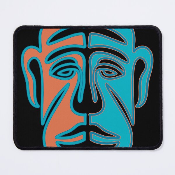 Item preview, Orange and blue face mask designed and sold by DaveDanchuk.