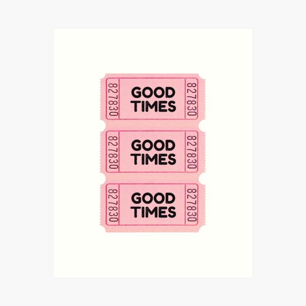 Item preview, Bubblegum Pink Good Times Ticket designed and sold by clmstudio.