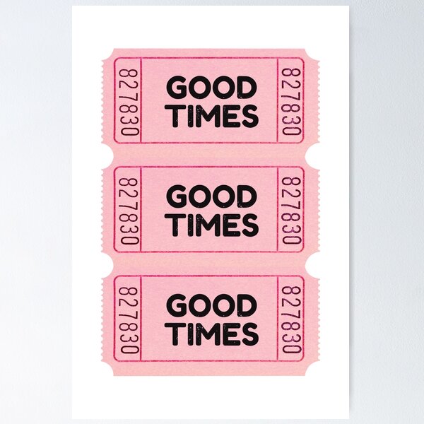 Item preview, Bubblegum Pink Good Times Ticket designed and sold by clmstudio.