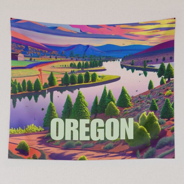 Item preview, Beautiful Oregon River, Mountains, And Trees designed and sold by OregonsOwn.