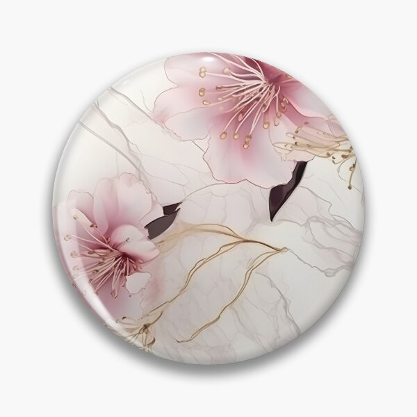 Item preview, japanese Flora in Dreamy Pastel: Seamless Pattern with Alcohol Ink Texture and Gold Accents designed and sold by aiartbay.