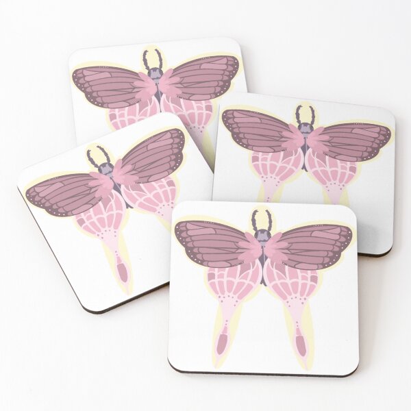 Item preview, Moth with dusty pink color scheme  designed and sold by ReyBeeArt.