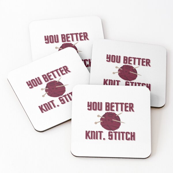 Item preview, You Better Knit, Stitch designed and sold by trashtypography.
