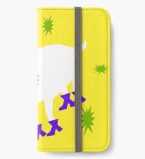 Goat on the Yellow Background. Neon iPhone Wallet/Case/Skin