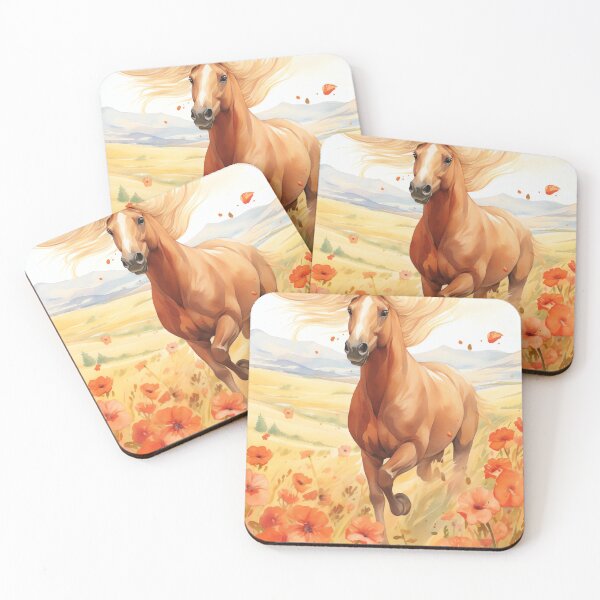 Item preview, Wild horse in fiels designed and sold by cute-animals99.
