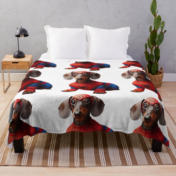 Artikelvorschau, Dackel SpiderDog der Superheld ohne Hintergrund #1 entworfen und verkauft von AIrtisticPrints.