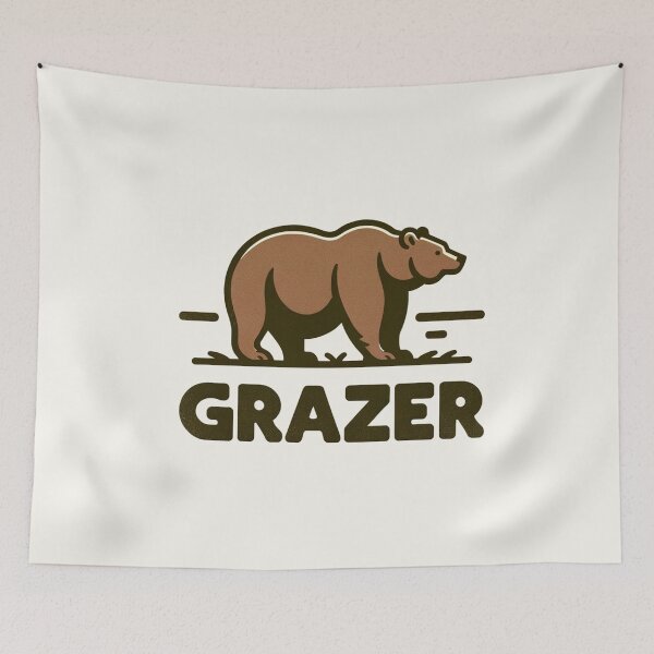 Item preview, Grazer - The Contented Bear designed and sold by Retro Travel Design.