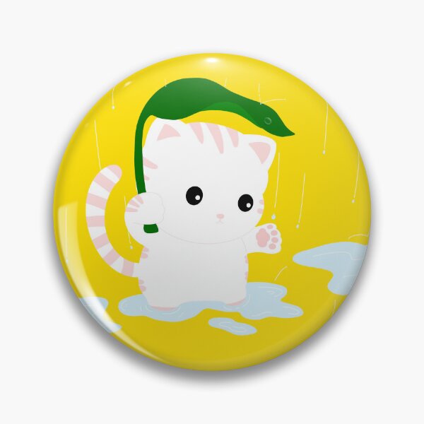 Item preview, Kitten with a leaf umbrella designed and sold by Sunny-Sally.