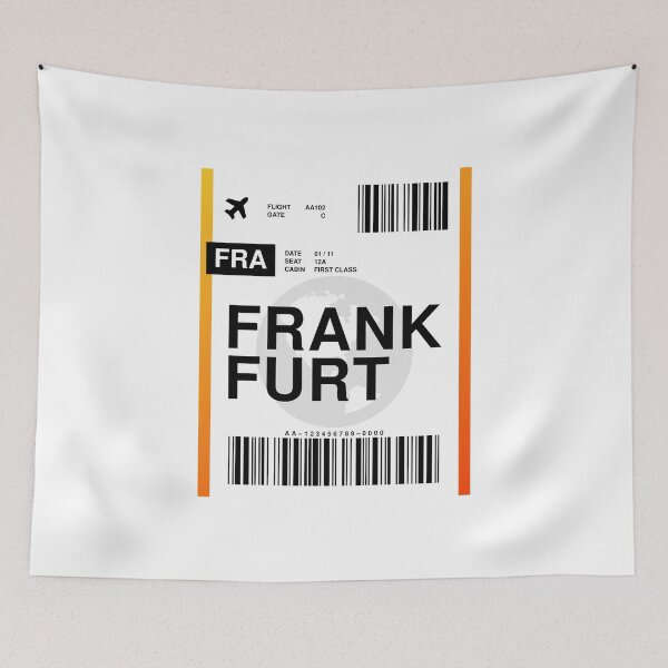 Item preview, Frankfurt Boarding Pass designed and sold by RabbitK.
