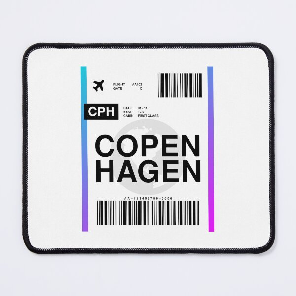 Item preview, Copenhagen Boarding Pass designed and sold by RabbitK.