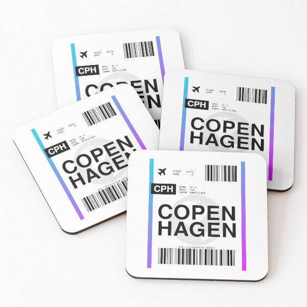 Item preview, Copenhagen Boarding Pass designed and sold by RabbitK.