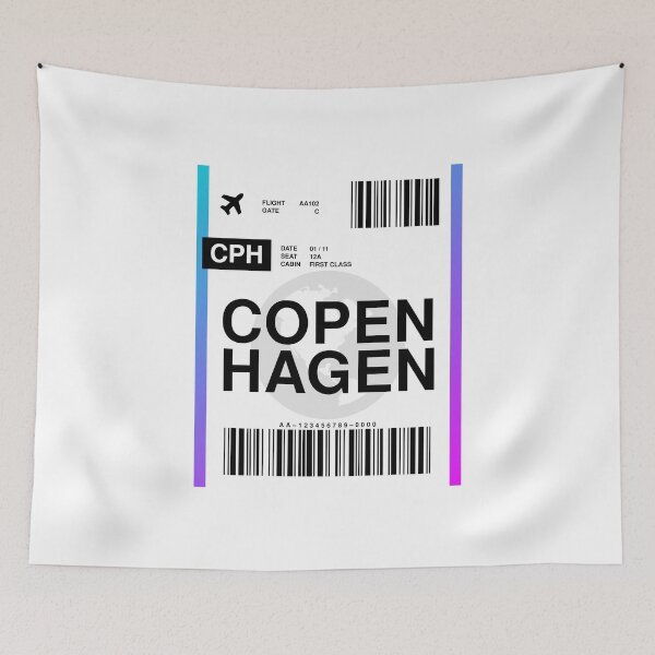 Item preview, Copenhagen Boarding Pass designed and sold by RabbitK.
