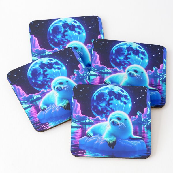 Item preview, Blacklight Style Serenity: A Seal's Arctic Tapestry designed and sold by Matt's Artificial Nature.