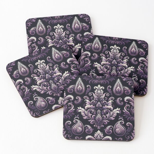 Item preview, Black & Purple Paisley Pattern designed and sold by NeatSplash.