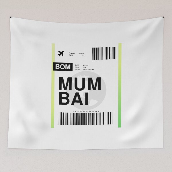 Item preview, Mumbai Boarding Pass designed and sold by RabbitK.