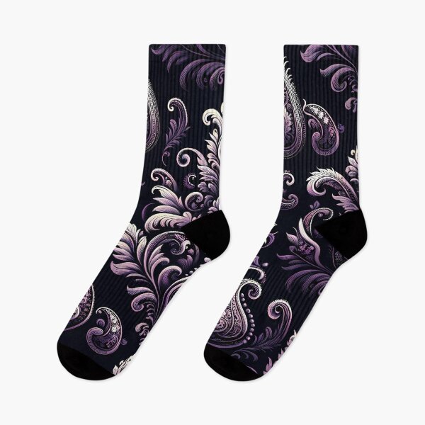 Item preview, Black & Purple Paisley Pattern designed and sold by NeatSplash.