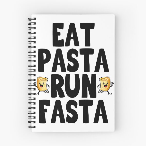 Item preview, Eat Pasta Run Faster, Eat Pasta Run Fasta, Funny Pasta designed and sold by Porcupine Tees ⭐⭐⭐⭐⭐.