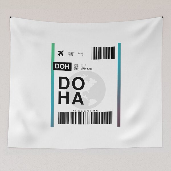 Item preview, Doha Boarding Pass designed and sold by RabbitK.