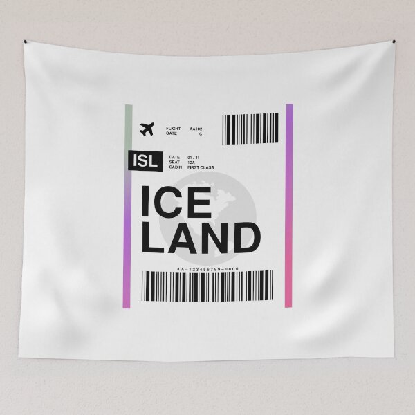 Item preview, Iceland Boarding Pass designed and sold by RabbitK.