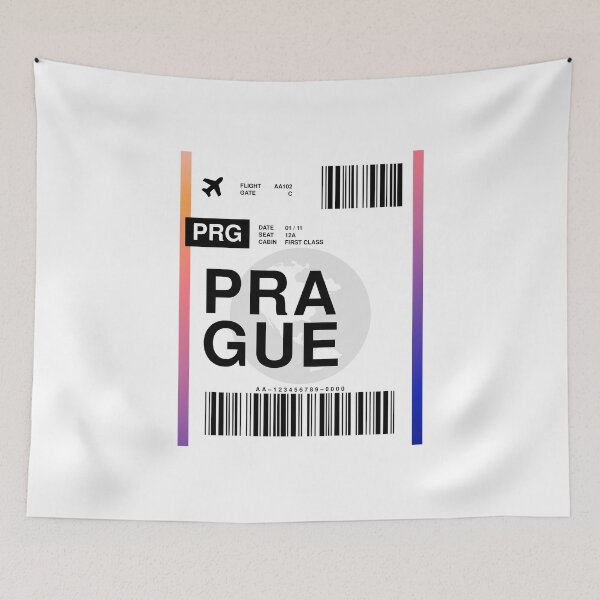 Item preview, Prague Boarding Pass designed and sold by RabbitK.