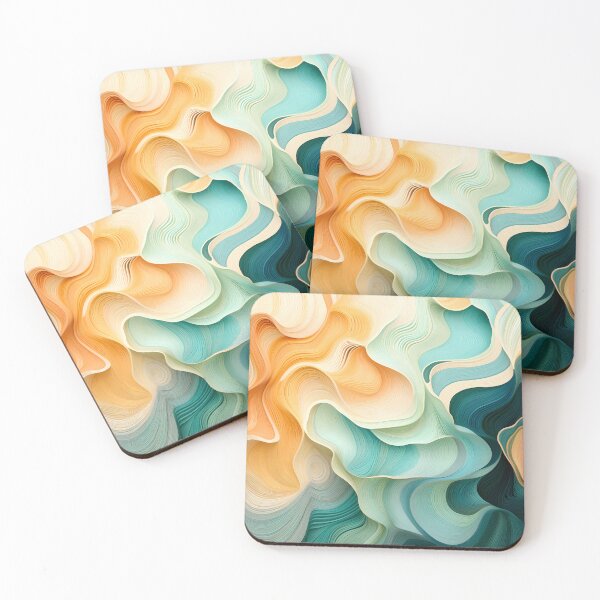 Item preview, Soothing Abstract Wavy Landscape Art designed and sold by VectorPlace.