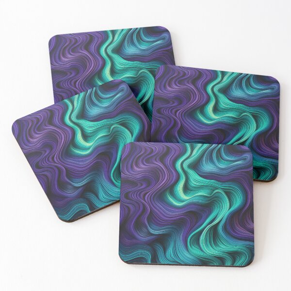 Item preview, Hypnotic Neon Waves Abstract Background designed and sold by VectorPlace.