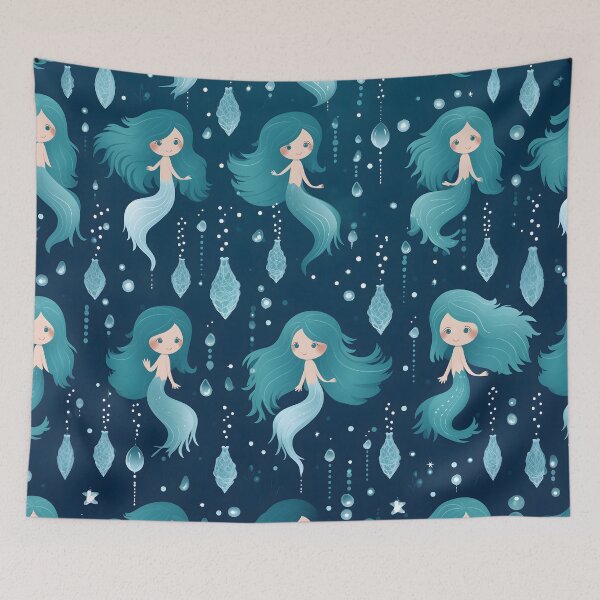 Item preview, Repeating Mermaid Pattern - Cute designed and sold by taujiart.