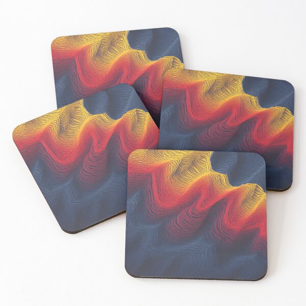 Item preview, Warm and Cool Hues Abstract Wave Art designed and sold by VectorPlace.