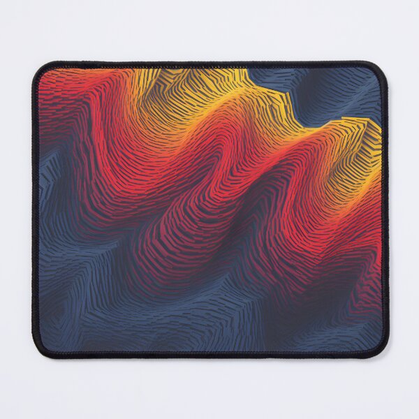 Item preview, Warm and Cool Hues Abstract Wave Art designed and sold by VectorPlace.