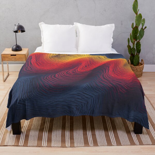 Item preview, Warm and Cool Hues Abstract Wave Art designed and sold by VectorPlace.