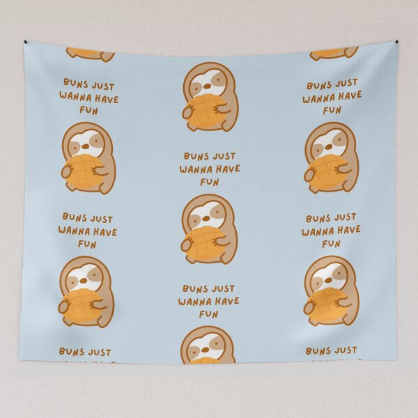 Item preview, Girls Just Wanna Have Fun Pineapple Bun Sloth designed and sold by theslothinme.
