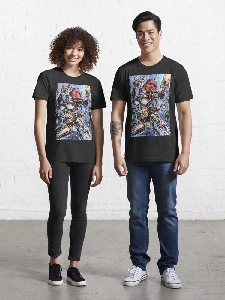 Thumbnail 1 of 7, Essential T-Shirt, SPACE BABE VS SHADOW ALIENS designed and sold by George Webber.