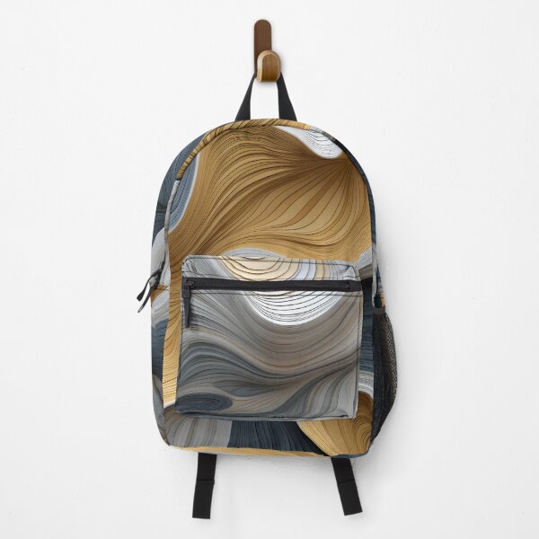 Item preview, Elegant Gold and Slate Abstract Curves designed and sold by VectorPlace.