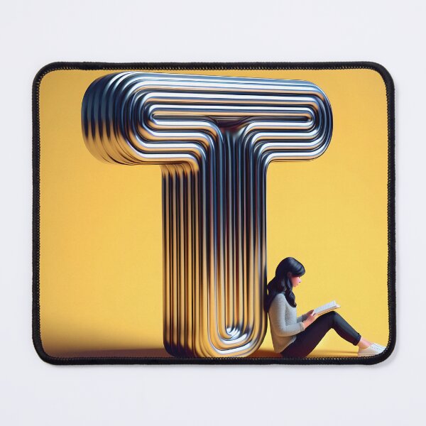 Item preview, Letter T and a girl who reading book designed and sold by KReasem.