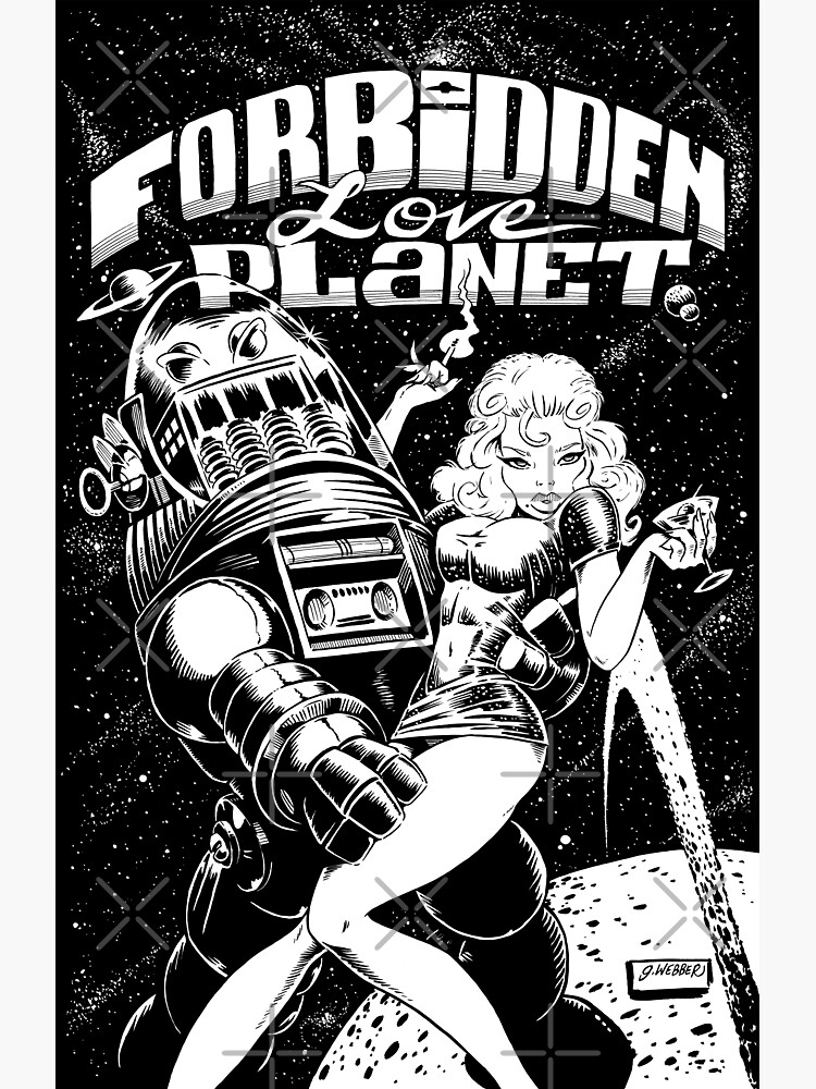 Thumbnail 3 of 3, Poster, FORBIDDEN LOVE PLANET designed and sold by George Webber.