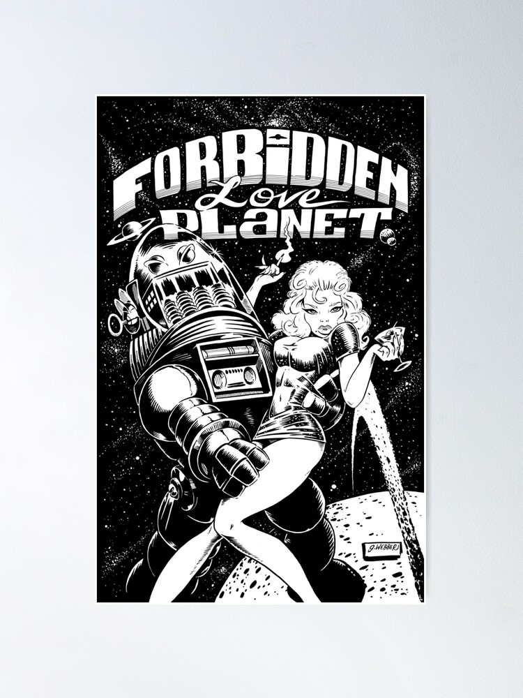 Thumbnail 2 of 3, Poster, FORBIDDEN LOVE PLANET designed and sold by George Webber.
