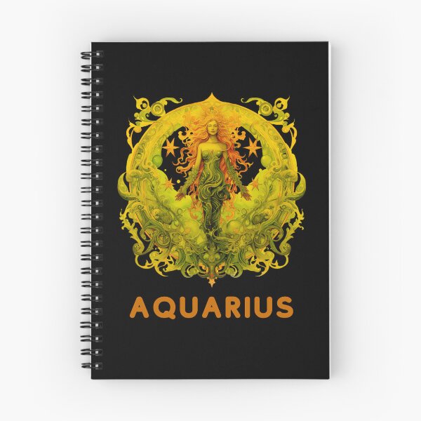Item preview, Aquarius Zodiac-Horescope/SunSign Theme on   black background designed and sold by CosmicNook1.