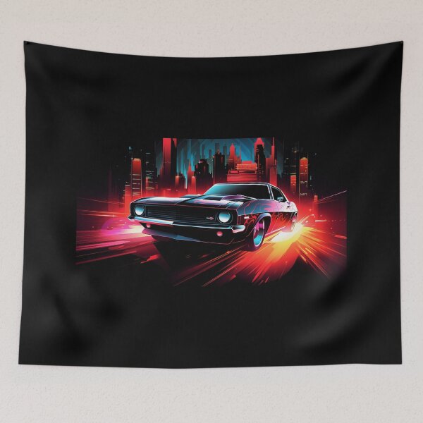 Item preview, Classic Car driving Through The Neon City designed and sold by HadesHelm.