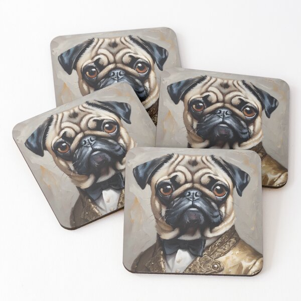 Item preview, Regal Renaissance: Victorian Pet Portrait Design No.8: The Pug designed and sold by BLUEBAREBONES.