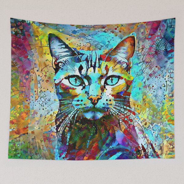 Item preview, Abstractions of abstract abstraction of cat. DeepDream #5147763096658 designed and sold by blackhalt.