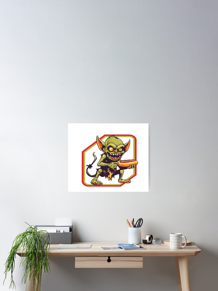 Goblin eat hotdog 