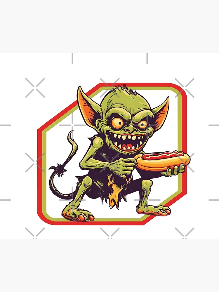 Goblin eat hotdog 
