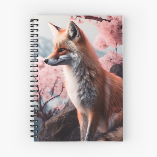 Item preview, Japanese Fox Cherry Blossom designed and sold by Yana Grech.