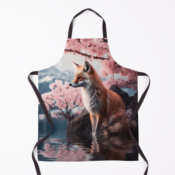 Item preview, Japanese Fox Cherry Blossom designed and sold by Yana Grech.