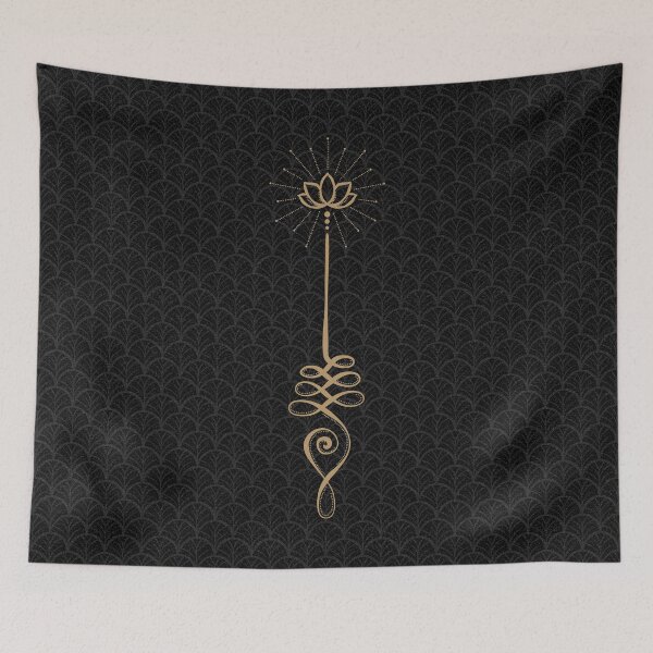 Item preview, Unalome with Fan Background - Coal + Fawn designed and sold by Irene Estelle.