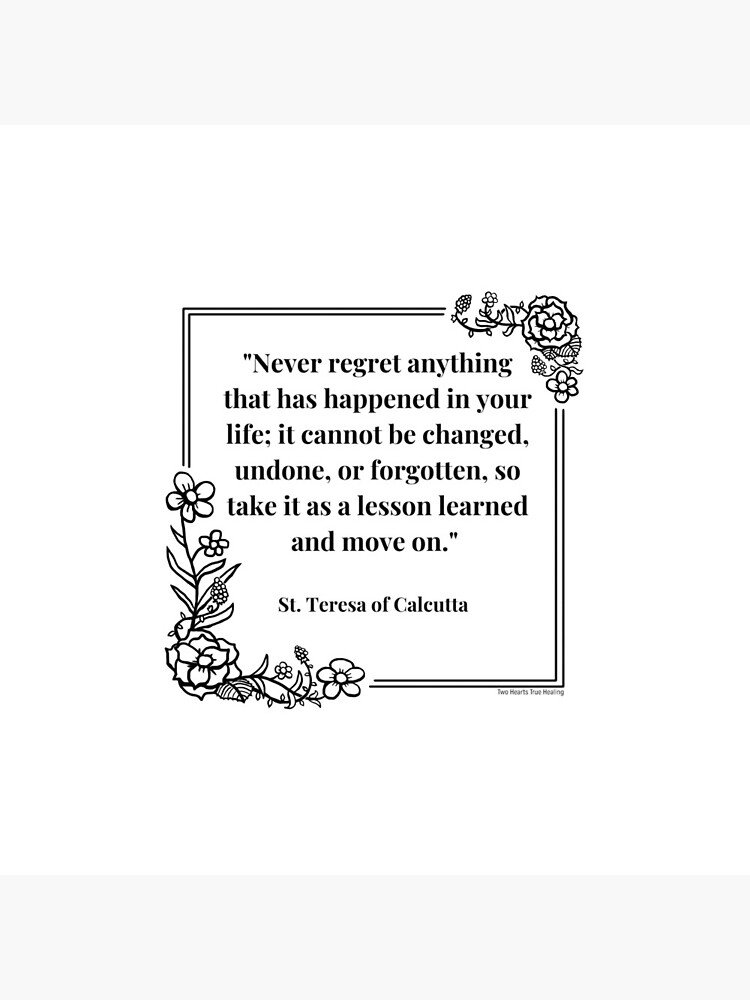 Thumbnail 5 of 5, Acrylic Block, Never regret anything; take it as a lesson and move on designed and sold by ththpodcast.