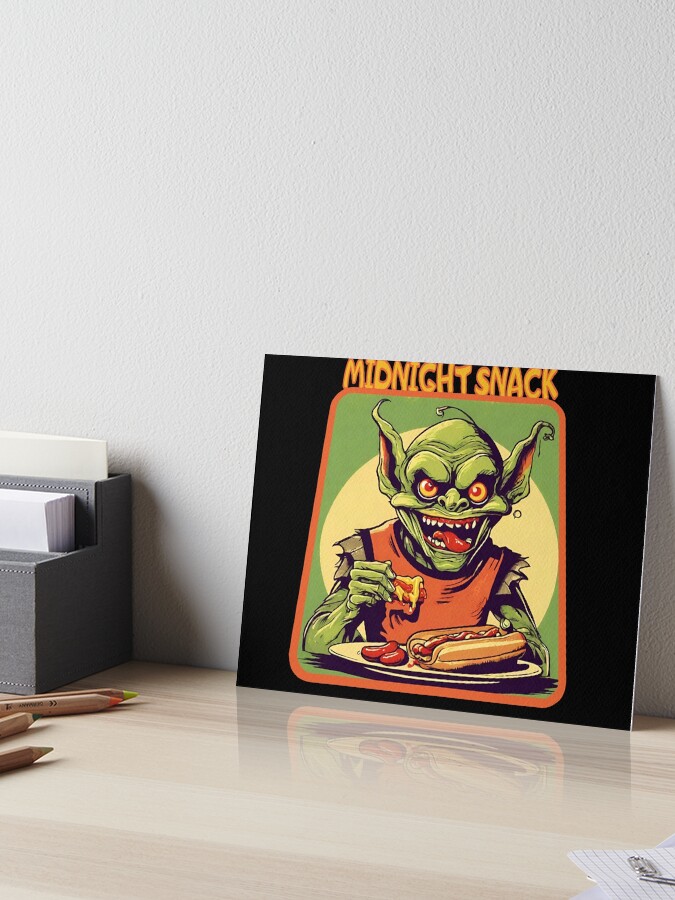 Goblin eat hotdog 