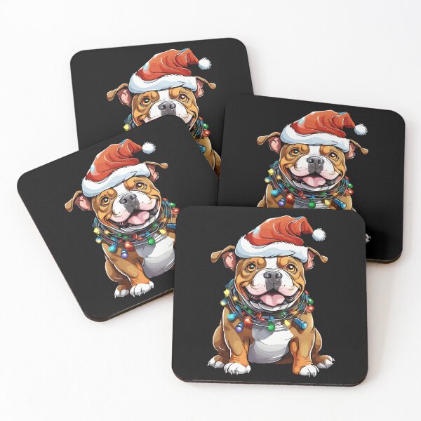 Item preview, American Bully Dog Christmas Santa Hat designed and sold by Peculiarts.