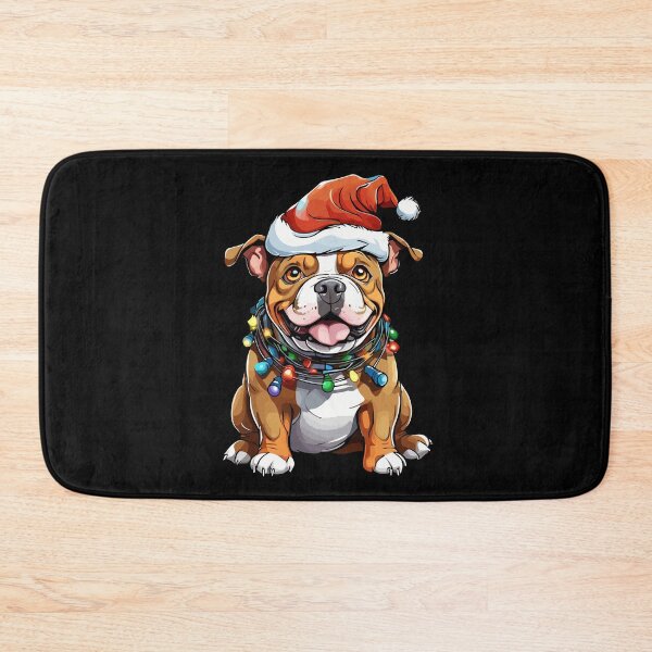 Item preview, American Bully Dog Christmas Santa Hat designed and sold by Peculiarts.
